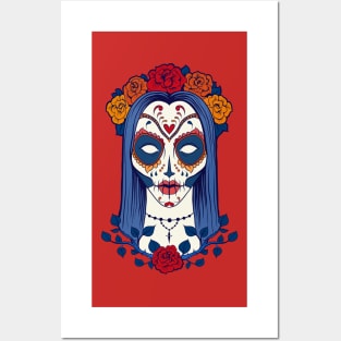 Rose skull Posters and Art
